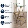 JONATHAN Y BSL1000D Spiroa 30″ Modern Industrial Metal Backless Circular Bar Stool for Home, Kitchen, Dining Room, Workspaces, Cafes and Resturants, White Seat with Gold Frame(Green)