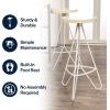 JONATHAN Y BSL1002B Trinity 30″ Modern Industiral Iron Tripod Backless Bar Stool for Home, Kitchen, Dining Room, Workspaces, Cafes and Resturants, White Seat with Gold Frame(Brown)