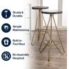 JONATHAN Y BSL1002B Trinity 30″ Modern Industiral Iron Tripod Backless Bar Stool for Home, Kitchen, Dining Room, Workspaces, Cafes and Resturants, White Seat with Gold Frame(Black)