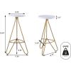 JONATHAN Y BSL1002B Trinity 30″ Modern Industiral Iron Tripod Backless Bar Stool for Home, Kitchen, Dining Room, Workspaces, Cafes and Resturants, White Seat with Gold Frame(White)