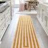 JONATHAN Y Bandol Mitre Stripe Brown/Ivory Indoor Area Rug, 8×10, Modern, Classic, Geometric, Easy-Cleaning for Living Room, Bedroom, Kitchen, Pet Friendly, Non-Shedding (MOH211A-8)(Yellow/Ivory)