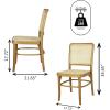 JONATHAN Y DNG1002A-SET2 Colmar Mid-Century Vintage Wood Rattan Dining Chair Mid-Century, Traditional, Modern, Scandinavian, Bohemian, Classic, Natural (Set of 2)(Natural)