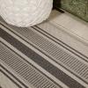 JONATHAN Y Double Stripe Indoor Outdoor Area Rug 8X10 Orange/Cream, Haynes Modern for Backyard, Patio, Porch, Easy-Cleaning, High Traffic, Pet-Friendly, Non-Shedding (SMB202C-8)(Black/Beige)
