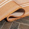 JONATHAN Y Double Stripe Indoor Outdoor Area Rug 8X10 Orange/Cream, Haynes Modern for Backyard, Patio, Porch, Easy-Cleaning, High Traffic, Pet-Friendly, Non-Shedding (SMB202C-8)(Orange/Cream)