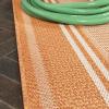 JONATHAN Y Double Stripe Indoor Outdoor Area Rug 8X10 Orange/Cream, Haynes Modern for Backyard, Patio, Porch, Easy-Cleaning, High Traffic, Pet-Friendly, Non-Shedding (SMB202C-8)(Orange/Cream)