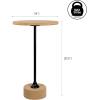 JONATHAN Y END1004A Calix 23.5″ Contemporary Minimalist Metal/Resin Round End Table, Light Brown/White Drink Table for Living Room, Bedroom, Office, Bathroom(Light Brown/Black)