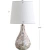 JONATHAN Y JYL1024A Mona 20.5″ Mini LED Table Lamp, Cottage, Coastal, Transitional, Modern, Elegant, Office, Living Room, Family Room, Dining Room, Bedroom, Hallway, Foyer, Seashell(Seashell)