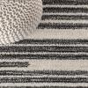 JONATHAN Y Khalil Modern Berber Stripe Cream/Black Indoor Area Rug, 8×10, Contemporary, Bohemian, Easy-Cleaning for Living Room, Bedroom, Kitchen, Pet Friendly, Non-Shedding (MOH207A-8)(Cream/Black)