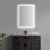 JONATHAN Y MIR100A-3648 Pax 36 in. W x 48 in. H Large Rectangular Frameless Antifog Front/Back-Lit Wall Bathroom Vanity Mirror with Smart Touch(28″L x 20″W)