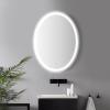 JONATHAN Y MIR104A-3224 Dane 24 in. W x 32 in. H Small Oval Frameless Antifog Front/Back-Lit Tri-Color Bathroom Vanity Mirror with Smart Touch(32″L x 24″W)