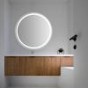 JONATHAN Y MIR104A-3224 Dane 24 in. W x 32 in. H Small Oval Frameless Antifog Front/Back-Lit Tri-Color Bathroom Vanity Mirror with Smart Touch(32″L x 32″W)