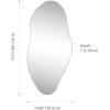 JONATHAN Y MIR200C Everly 20 in. W x 42 in. H Large Irregular Framed Decorative Wall Mirror, for Bathroom, Living Room, Bedroom, Sage Gren(White)