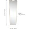 JONATHAN Y MIR201C Alfie 20 in. W x 59 in. H Large Rectangular Metal Framed Wall Mounted Full-Length Mirror, for Bathroom, Living Room, Bedroom, Gold(Gold)