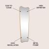 JONATHAN Y MIR201C Alfie 20 in. W x 59 in. H Large Rectangular Metal Framed Wall Mounted Full-Length Mirror, for Bathroom, Living Room, Bedroom, Gold(Gold)