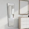 JONATHAN Y MIR201C Alfie 20 in. W x 59 in. H Large Rectangular Metal Framed Wall Mounted Full-Length Mirror, for Bathroom, Living Room, Bedroom, Gold(Nickel)