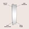 JONATHAN Y MIR201C Alfie 20 in. W x 59 in. H Large Rectangular Metal Framed Wall Mounted Full-Length Mirror, for Bathroom, Living Room, Bedroom, Gold(Nickel)