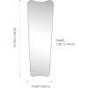 JONATHAN Y MIR201C Alfie 20 in. W x 59 in. H Large Rectangular Metal Framed Wall Mounted Full-Length Mirror, for Bathroom, Living Room, Bedroom, Gold(Nickel)