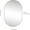 JONATHAN Y MIR202C Milly 24 in. W x 36 in. H Medium Oval Metal Framed Wall Mirror, for Bathroom, Living Room, Bedroom, Gold(Gold)