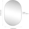 JONATHAN Y MIR202C Milly 24 in. W x 36 in. H Medium Oval Metal Framed Wall Mirror, for Bathroom, Living Room, Bedroom, Gold(Nickel)