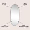 JONATHAN Y MIR202C Milly 24 in. W x 36 in. H Medium Oval Metal Framed Wall Mirror, for Bathroom, Living Room, Bedroom, Gold(Nickel)
