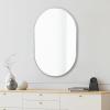 JONATHAN Y MIR202C Milly 24 in. W x 36 in. H Medium Oval Metal Framed Wall Mirror, for Bathroom, Living Room, Bedroom, Gold(Nickel)