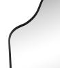 JONATHAN Y MIR203A Lindie 24 in. W x 36 in. H Medium Scalloped-Top Metal Framed Wall Mounted Mirror, Wall-Hung or Leaning for Bathroom, Living Room, Bedroom, Black(Black)
