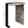 JONATHAN Y MTB1100A Lyra 20.66″ Contemporary Natural Marble/Metal Handmade Round End Table for Living Room, Bedroom, Bathroom, Ivory/Black