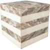 JONATHAN Y MTB1101D Felix 15″ Contemporary Natural Marble Handmade Cube End Table, Side Table for Living Room, Bedroom, Bathroom, Travertine(Beige/White/Gray)