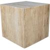 JONATHAN Y MTB1101D Felix 15″ Contemporary Natural Marble Handmade Cube End Table, Side Table for Living Room, Bedroom, Bathroom, Travertine(Travertine)
