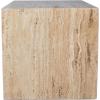 JONATHAN Y MTB1101D Felix 15″ Contemporary Natural Marble Handmade Cube End Table, Side Table for Living Room, Bedroom, Bathroom, Travertine(Travertine)