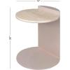 JONATHAN Y MTB1102A Evelyn 20″ Contemporary Natural Marble/Metal Handmade C-Shaped End Table for Living Room, Bedroom, Bathroom, Beige/Pink Beige