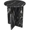 JONATHAN Y MTB1103B Javier 17.75″ Contemporary Natural Marble Handmade X-Shaped End Table for Living Room, Bedroom, Bathroom, Black/Gray(Black/Gray)