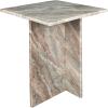 JONATHAN Y MTB1104B Cecil 18.5″ Contemporary Natural Marble Handmade T-Shaped End Table, Side Table for Living Room, Bedroom, Bathroom, Travertine(Gray/Beige)