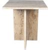 JONATHAN Y MTB1104B Cecil 18.5″ Contemporary Natural Marble Handmade T-Shaped End Table, Side Table for Living Room, Bedroom, Bathroom, Travertine(Travertine)
