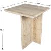 JONATHAN Y MTB1104B Cecil 18.5″ Contemporary Natural Marble Handmade T-Shaped End Table, Side Table for Living Room, Bedroom, Bathroom, Travertine(Travertine)