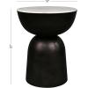 JONATHAN Y MTB1107A Atarah 20″ Contemporary Natural Marble/Metal Handmade Hourglass End Table for Living Room, Bedroom, Bathroom, Black/White