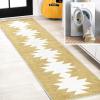 JONATHAN Y Machine Washable Moss/Cream Indoor Area Rug 5X8 ft, Chayton Minimalist Geometric for Living Room, Bedroom, Kitchen, Office, Easy-Cleaning, Pet-Friendly, Non-Shedding WSH110B-5(Moss/Cream)