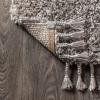 JONATHAN Y Mercer Shag Plush Tassel Cream Indoor Area Rug, 8×10, Contemporary, Modern, Easy-Cleaning for Living Room, Bedroom, Kitchen, Pet Friendly, Non-Shedding (MCR100D-8)(Grey With Tassel)