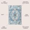 JONATHAN Y Modern Boho Vintage Medallion Cream/Blue Indoor Area Rug, 8×10, Bohemian, Traditional, Easy-Cleaning for Living Room, Bedroom, Kitchen, Pet Friendly, Non-Shedding (MDP202A-8)(7’9″ x 10′ (Rectangular))