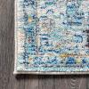 JONATHAN Y Modern Boho Vintage Medallion Cream/Blue Indoor Area Rug, 8×10, Bohemian, Traditional, Easy-Cleaning for Living Room, Bedroom, Kitchen, Pet Friendly, Non-Shedding (MDP202A-8)(7’9″ x 10′ (Rectangular))