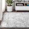 JONATHAN Y Modern Vintage Medallion Light Gray Indoor Area Rug, 8×10, Country, Floral, Easy-Cleaning for Living Room, Bedroom, Kitchen, Pet Friendly, Non-Shedding (MDP100A-8)(Light Grey)