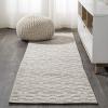 JONATHAN Y Moroccan Diamond Indoor Outdoor Area Rug 8X10 Beige, Ararat High-Low Pile Modern for Backyard, Patio, Porch, Easy-Cleaning, High Traffic, Pet-Friendly, Non-Shedding (SBH105A-8)(Beige)