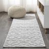 JONATHAN Y Moroccan Diamond Indoor Outdoor Area Rug 8X10 Beige, Ararat High-Low Pile Modern for Backyard, Patio, Porch, Easy-Cleaning, High Traffic, Pet-Friendly, Non-Shedding (SBH105A-8)(Black/Ivory)