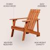 JONATHAN Y PAT1001B Irving Outdoor Patio Modern Acacia Wood Adirondack Chair for Garden, Lawn, Backyard, Pool, Deck, Beach, Firepit, Gray(Light Brown)