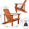 JONATHAN Y PAT1002C Westport Outdoor Patio Traditional Acacia Wood Adirondack Chair for Garden, Lawn, Backyard, Pool, Deck, Beach, Firepit, Dark Brown(Light Brown)