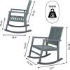 JONATHAN Y RCK100A Ned Modern Chevron-Back 300-Lbs Support Acacia Wood Patio Outdoor Rocking Chair for Garden, Lawn, Backyard, Pool, Deck, Beach, Firepit, Teak(Grey)