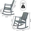 JONATHAN Y RCK102B Penny Classic Slat-Back 300-Lbs Support Acacia Wood Patio Outdoor Rocking Chair for Garden, Lawn, Backyard, Pool, Deck, Beach, Firepit, Gray(Grey)