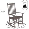 JONATHAN Y RCK300D Seagrove Farmhouse Classic Slat-Back 350-LBS Support Acacia Wood Outdoor Rocking Chair Traditional, Coastal, Cottage, Vintage, Shabby Chic, Almond(Gray Wash)
