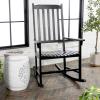 JONATHAN Y RCK300D Seagrove Farmhouse Classic Slat-Back 350-LBS Support Acacia Wood Outdoor Rocking Chair Traditional, Coastal, Cottage, Vintage, Shabby Chic, Almond(Black)