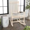 JONATHAN Y RCK300D Seagrove Farmhouse Classic Slat-Back 350-LBS Support Acacia Wood Outdoor Rocking Chair Traditional, Coastal, Cottage, Vintage, Shabby Chic, Almond(Almond)
